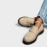 Lora™ | Mocasines Casuales de Punta Redonda