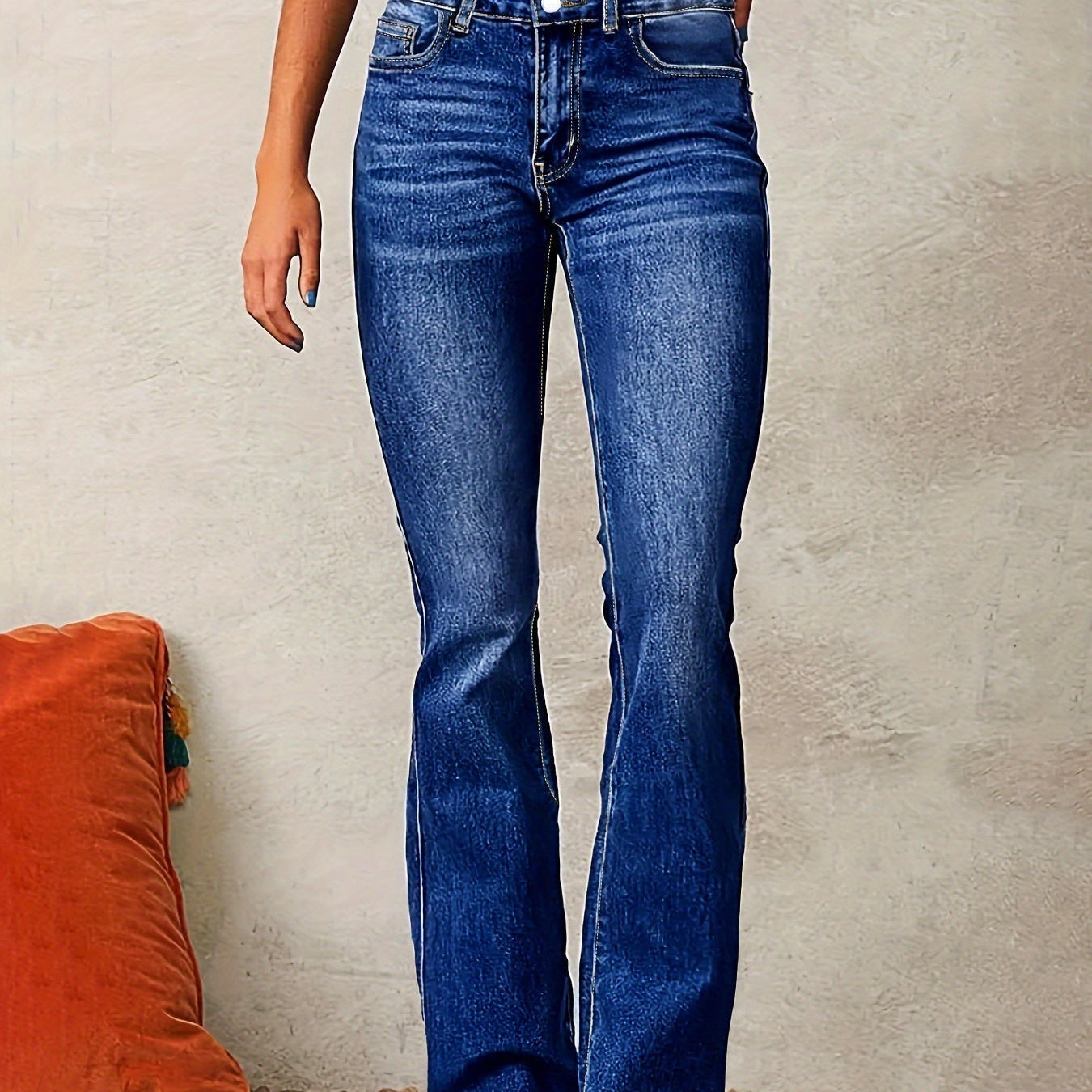 JEANS DE CINTURA ALTA DE CORTE AMPLIO
