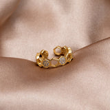 Cinthia - Anillo de oro y cristal