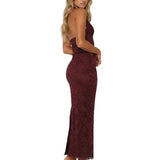 VESTIDO MAXI DE ENCAJE ELEGANTE