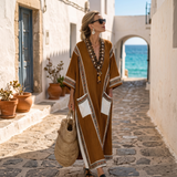 Vestido caftán "Sara" – Elegancia en Color Camel