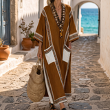 Vestido caftán "Sara" – Elegancia en Color Camel