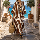 Vestido caftán "Elena" – Tonos Tierra Naturales