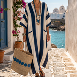 Vestido caftán "Jimena" – Rayas Mediterráneas