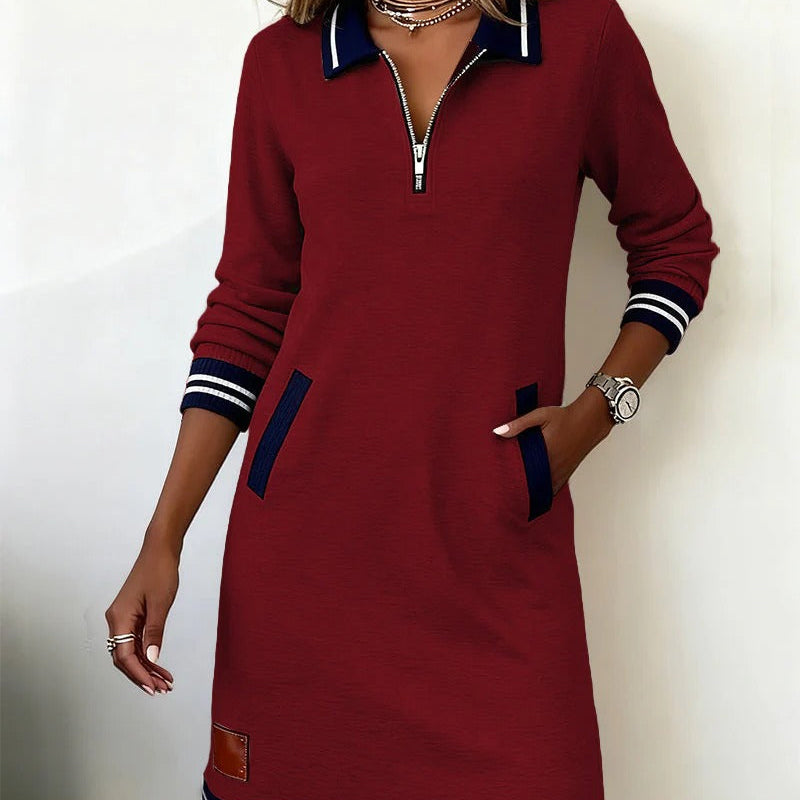 Catalina | Vestido de Algodón de Manga Larga