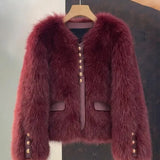Aurora – Chaqueta corta de pelo sintético