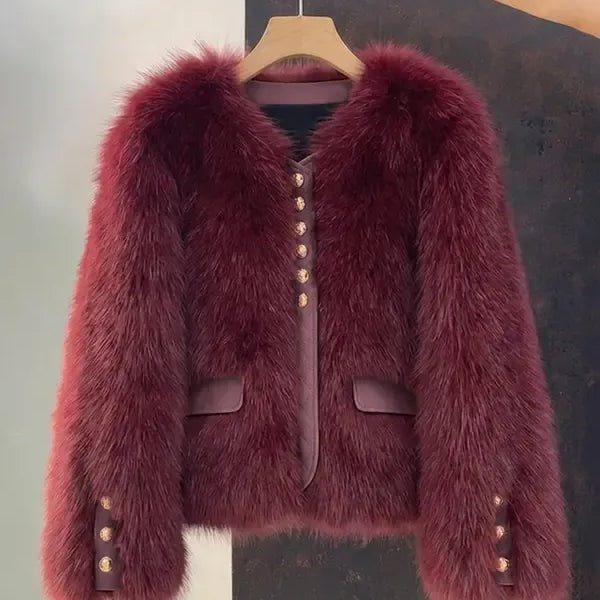 Aurora – Chaqueta corta de pelo sintético