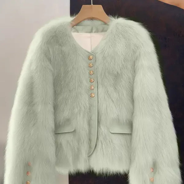 Aurora – Chaqueta corta de pelo sintético