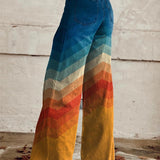 LÉA | Elegante en Pantalón Retro Zigzag