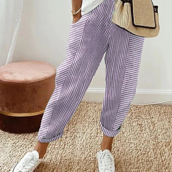 SOPHIA | Elegante en Pantalón Casual a Rayas