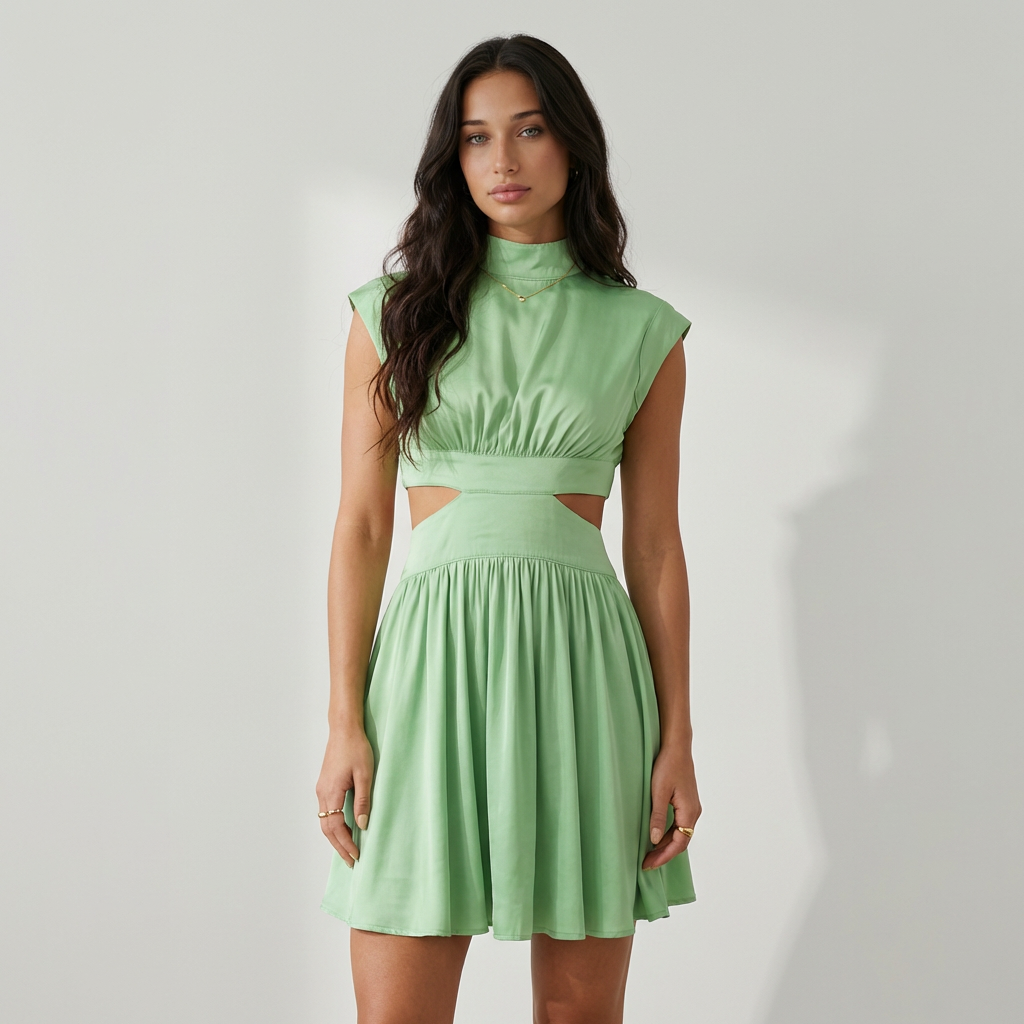 Alessandra Vestido Mini Abertura