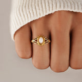 Aitana - Anillo de Perlas Vintage
