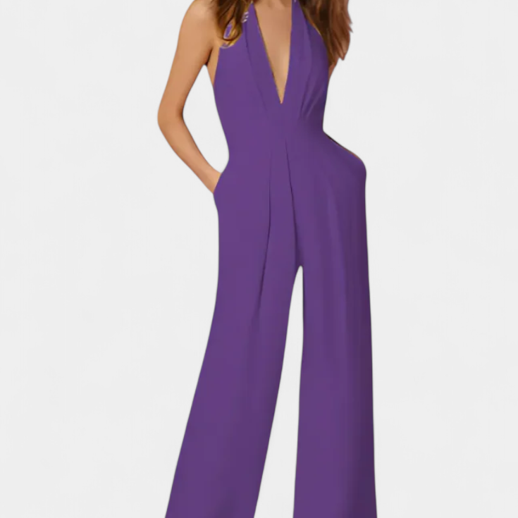 Lila Mono de Pierna Ancha con Elegancia Ligera